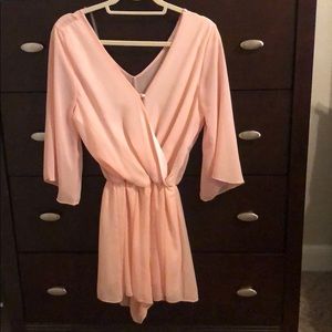 Romper with pearl button